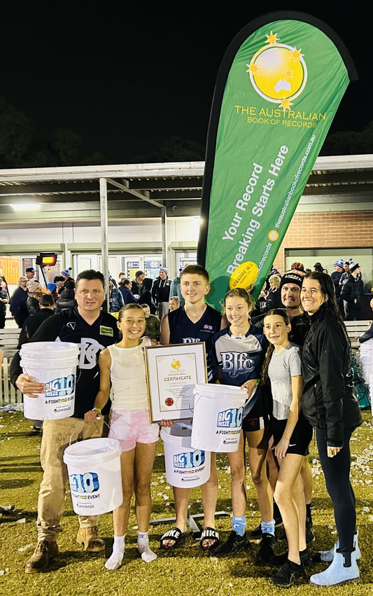 The largest simultaneous ice bucket challenge