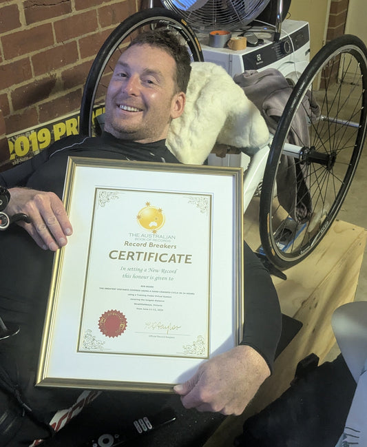 The greatest distance covered using a hand-cranked cycle
