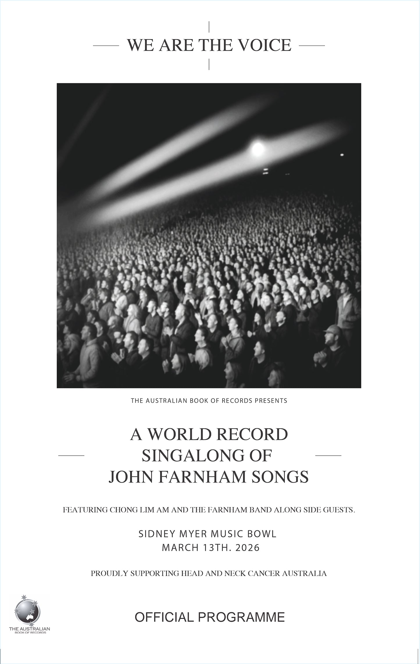 WE ARE THE VOICE PRE-ORDER PROGRAMME & T-SHIRTS PACKAGE