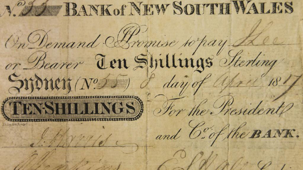 Australia’s first bank note