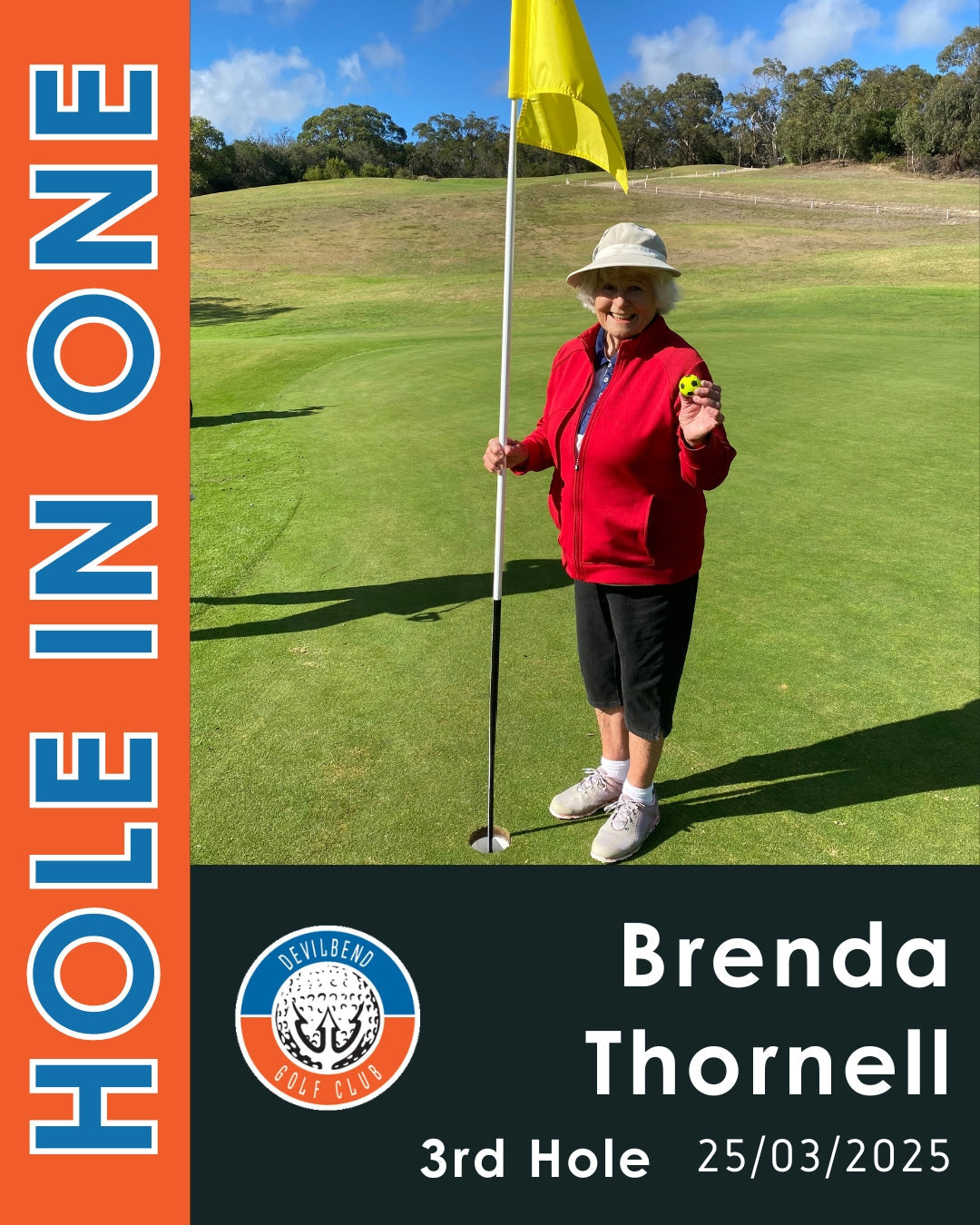 The oldest Australian female to score a hole-in-one