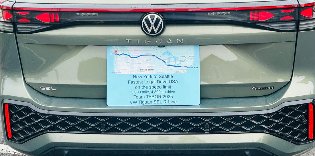 USA coast to coast under the fastest legal driving time