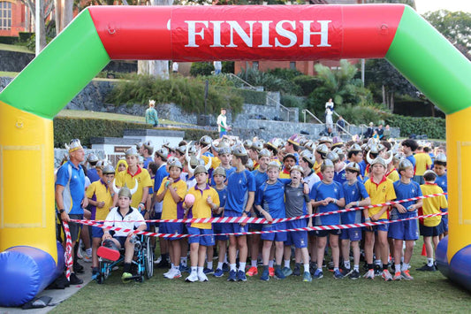 Largest gathering of people running wearing Viking helmets