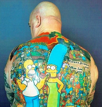 Most tattoos of characters from an animated series, the Simpsons