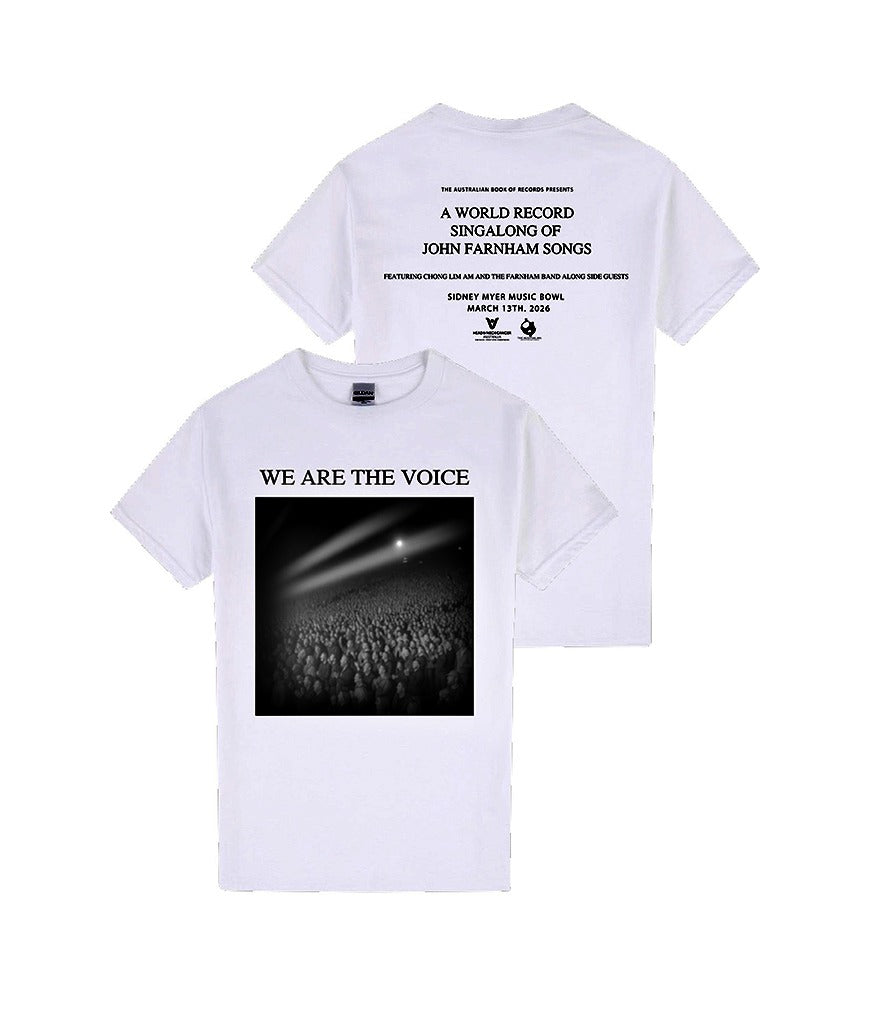 ‘WE ARE THE VOICE’  PRE-ORDER YOUR PROGRAM & T-SHIRT PACKAGE HERE!